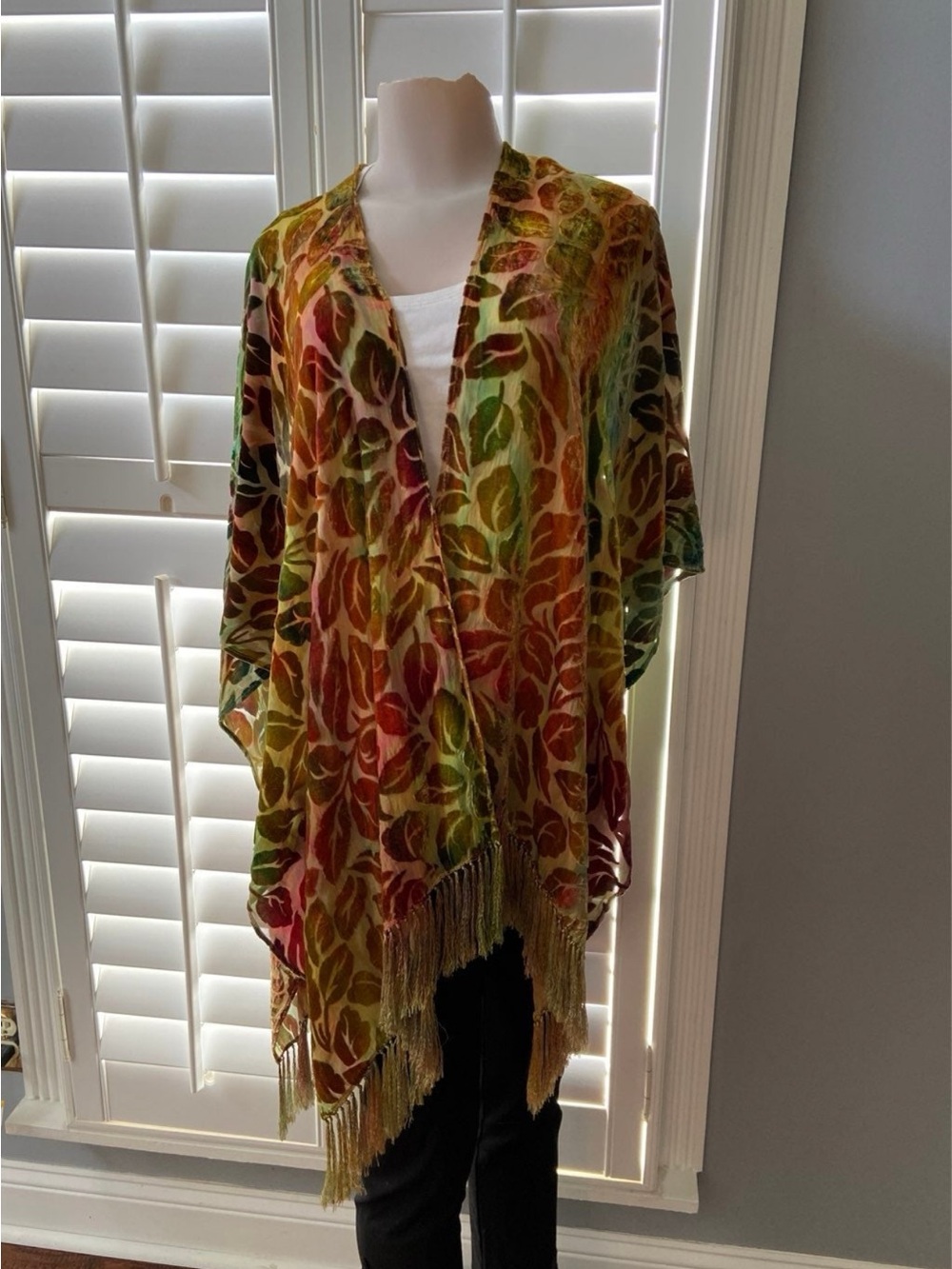 Handmade, One of a kind handmade,  Silk dyed wrap , ponchos shawl, kimono